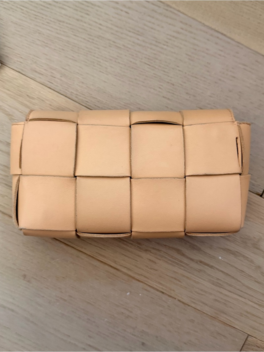 Bottega Veneta Nappa Maxi Intreccio The Belt Cassette Bag Almond